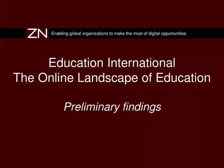 education international the online landscape of education preliminary findings