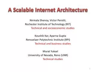A Scalable Internet Architecture