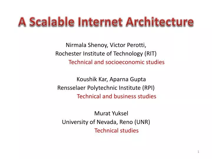 a scalable internet architecture