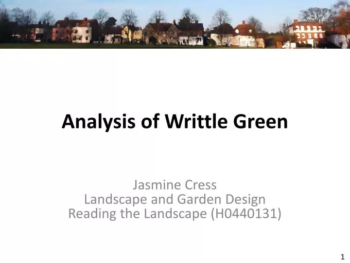 analysis of writtle green