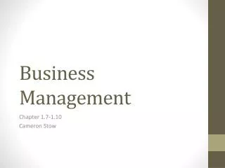 Business Management