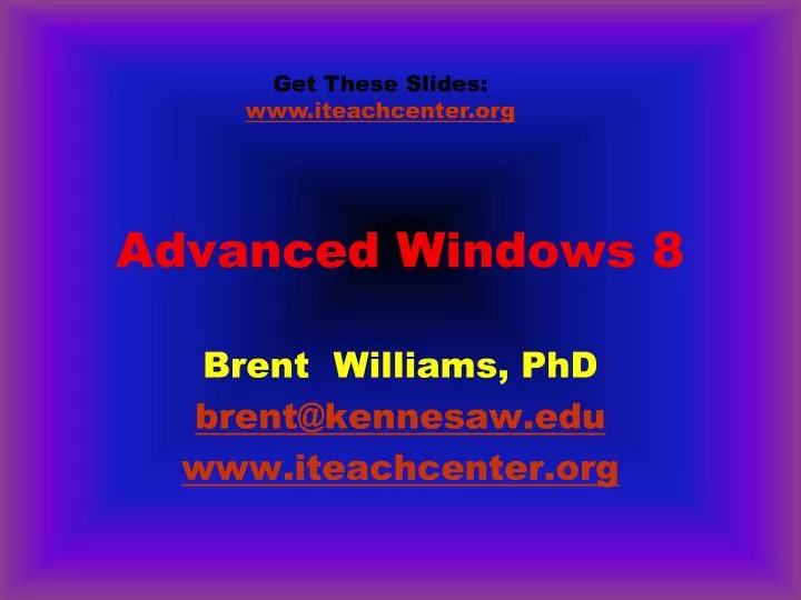 advanced windows 8