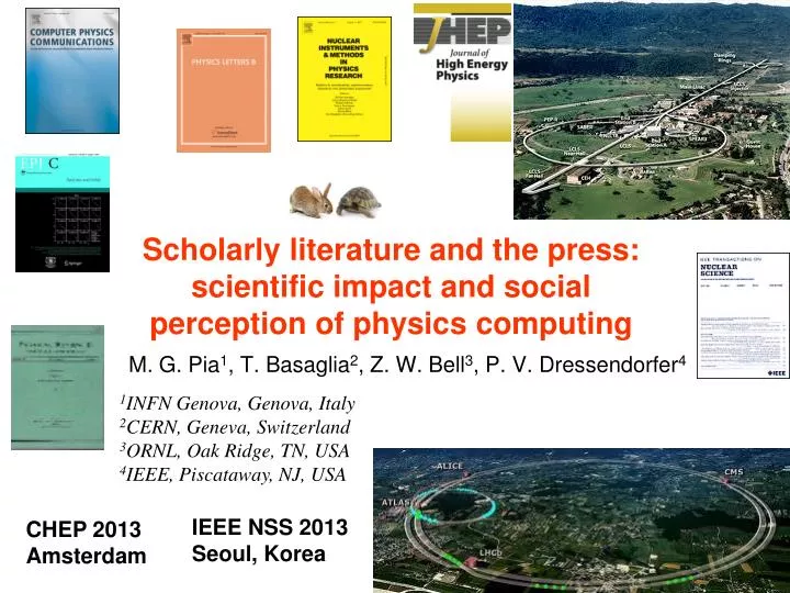 scholarly literature and the press scientific impact and social perception of physics computing
