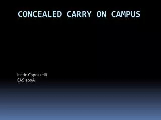 Concealed carry on campus