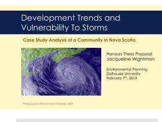 Development Trends and Vulnerability To Storms