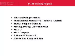 TA101 Training Program