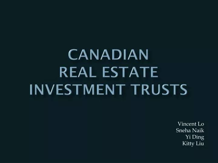 canadian real estate investment trusts