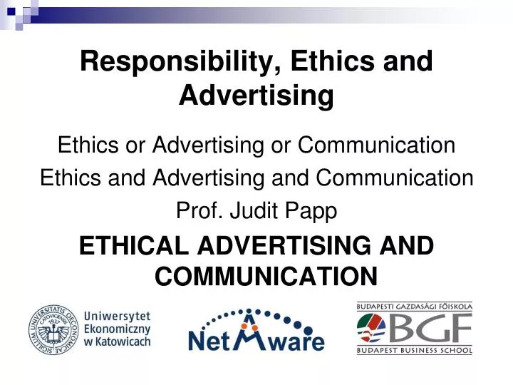 responsibility ethics and advertising