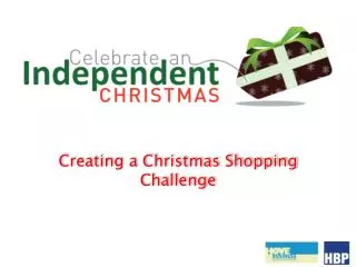 Creating a Christmas Shopping Challenge