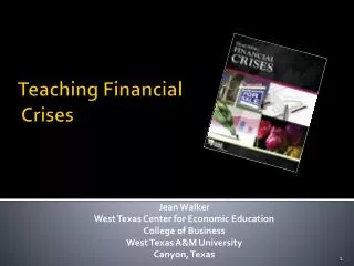 Teaching Financial Crises
