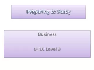 preparing to study