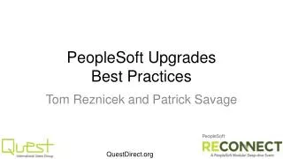 PeopleSoft Upgrades Best Practices