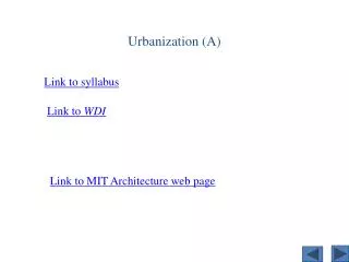 Urbanization (A)