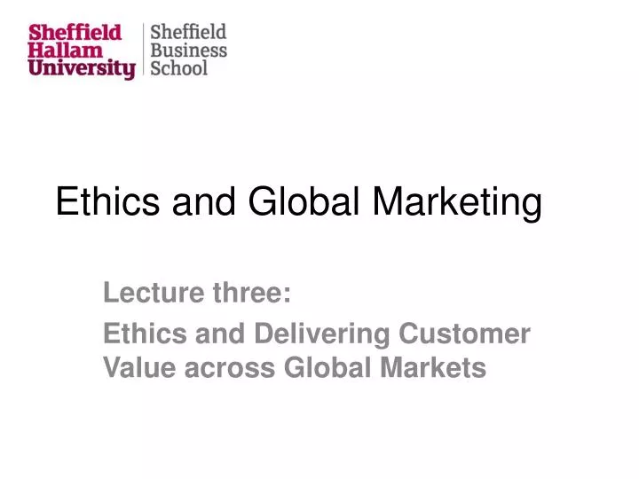 ethics and global marketing