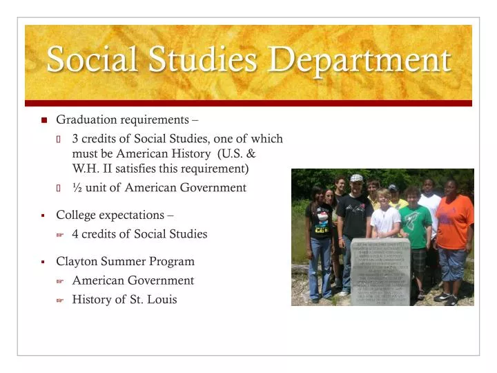 social studies department