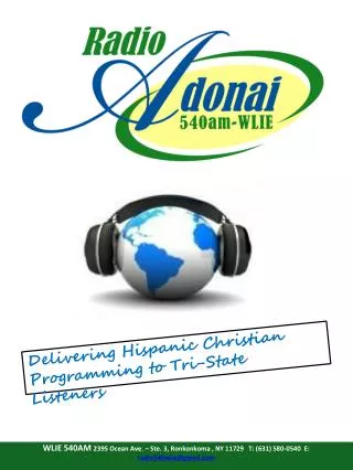 Delivering Hispanic Christian Programming to Tri-State Listeners