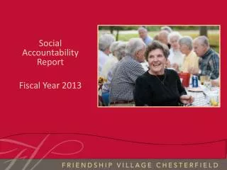 Social Accountability Report Fiscal Year 2013