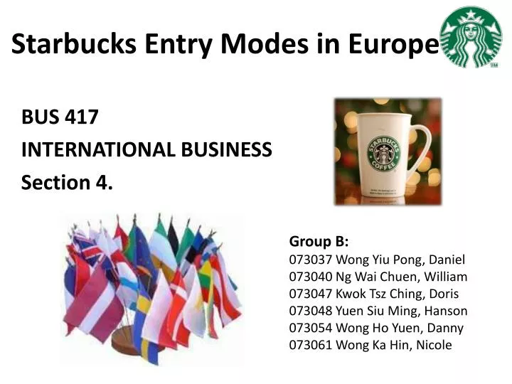 starbucks entry modes in europe