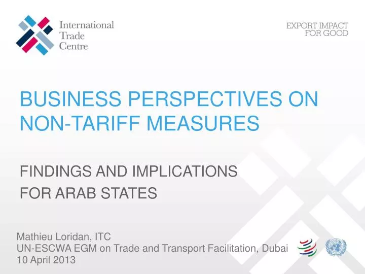 business perspectives on non tariff measures