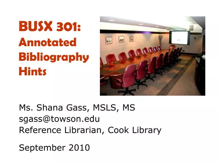 busx 301 annotated bibliography hints