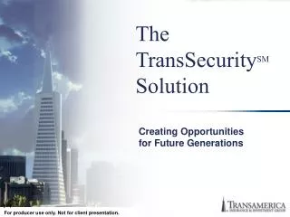 The TransSecurity SM Solution