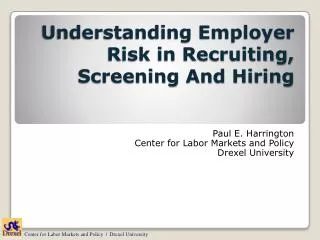 Understanding Employer Risk in Recruiting, Screening And Hiring