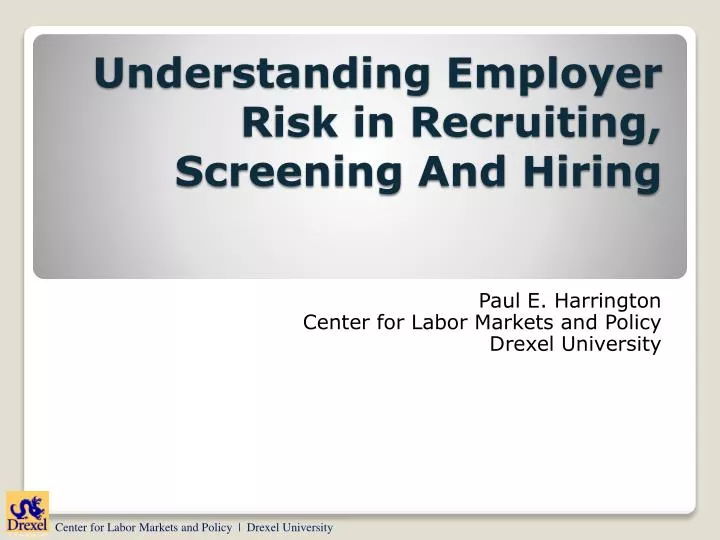 understanding employer risk in recruiting screening and hiring