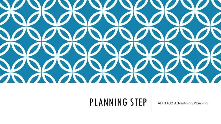 planning step