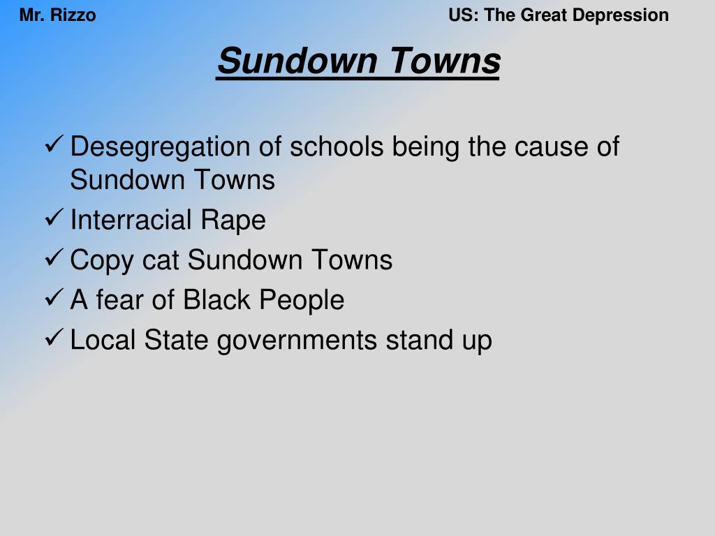 Sundowntown Map PPT - Sundown Towns PowerPoint Presentation, free download - ID:1678234