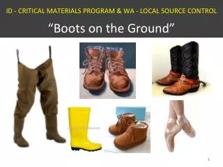 ID - Critical Materials Program &amp; WA - LOCAL SOURCE CONTROL