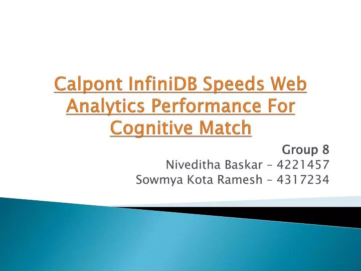 calpont infinidb speeds web analytics performance for cognitive match
