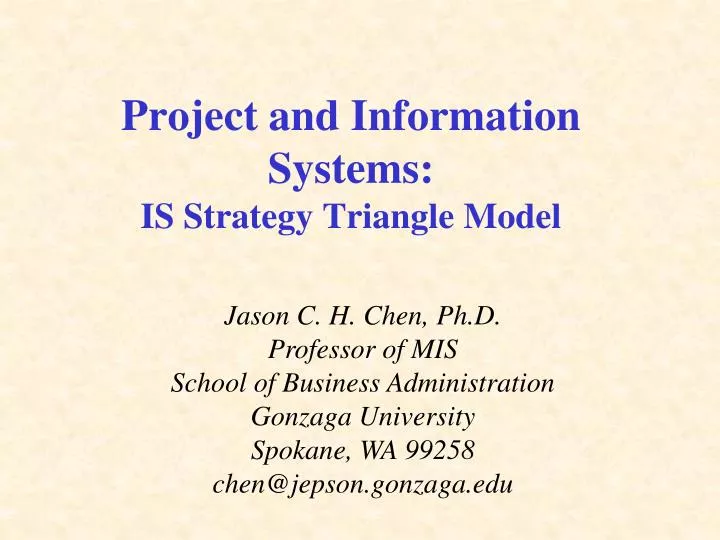 project and information systems is strategy triangle model