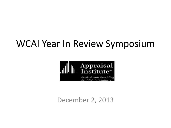 wcai year in review symposium