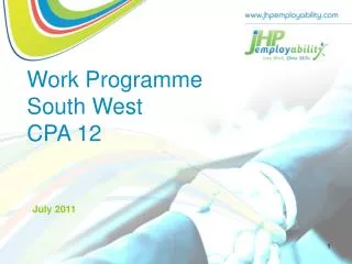 Work Programme South West CPA 12
