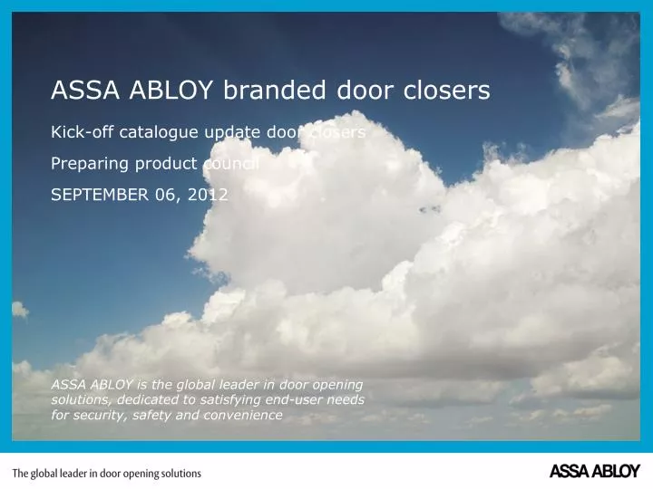 assa abloy branded door closers