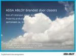 ASSA ABLOY branded door closers