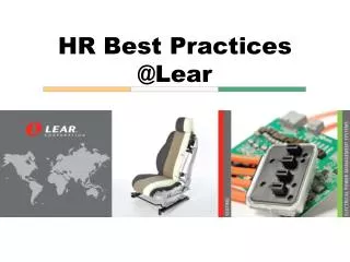 HR Best Practices @Lear