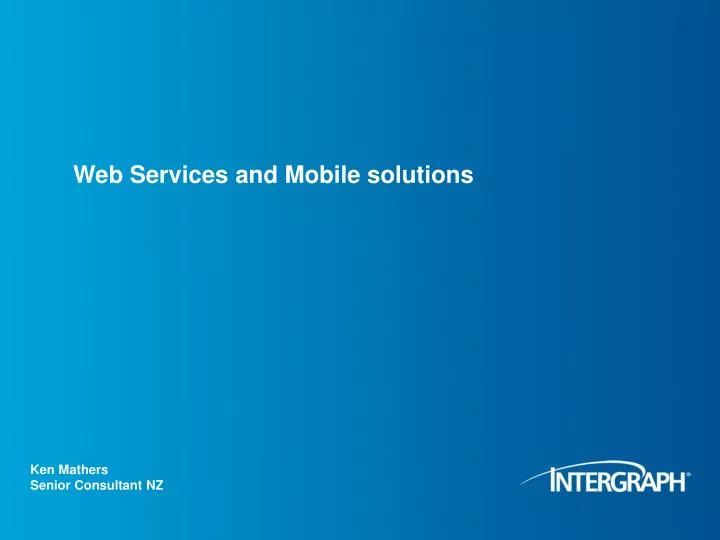 web services and mobile solutions