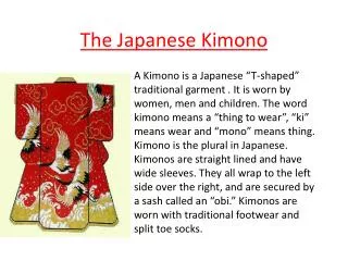 The Japanese Kimono