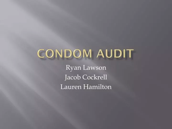 condom audit