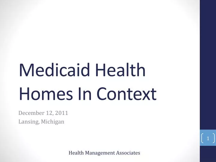 medicaid health homes in context