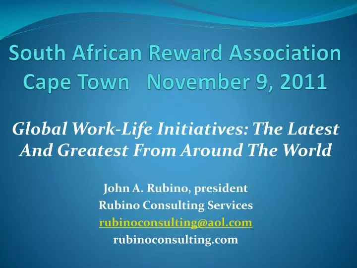 south african reward association cape town november 9 2011
