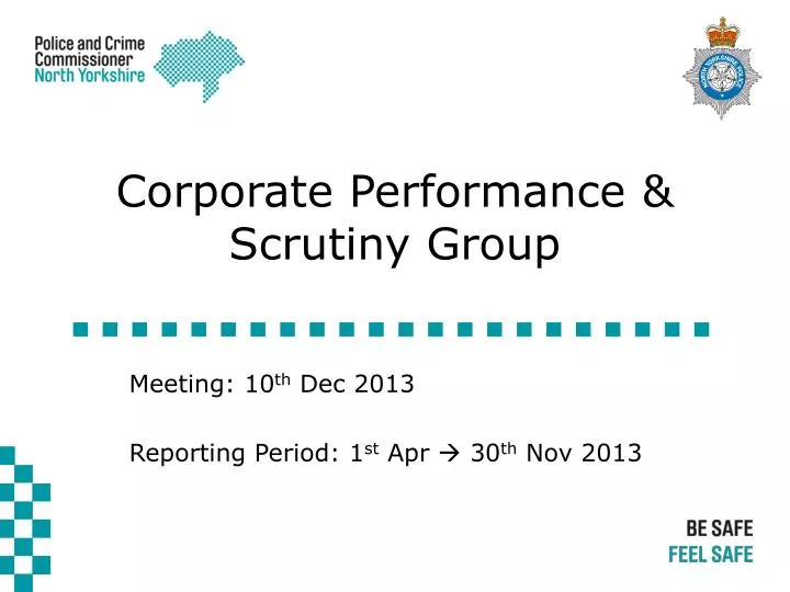 corporate performance scrutiny group