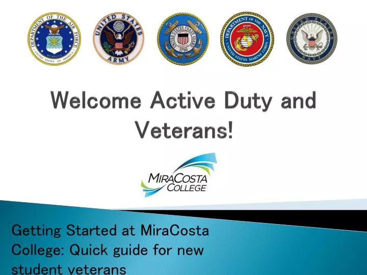 welcome active duty and veterans