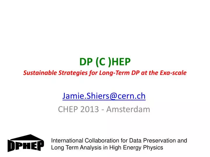 dp c hep sustainable strategies for long term dp at the exa scale