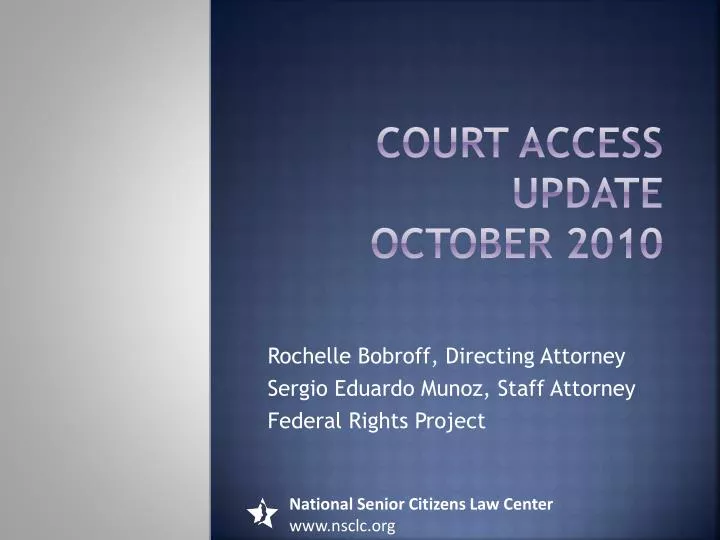 court access update october 2010