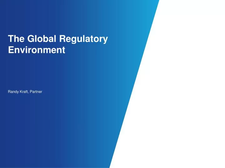 the global regulatory environment