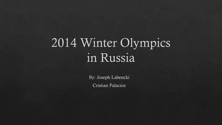 2014 winter olympics in russia