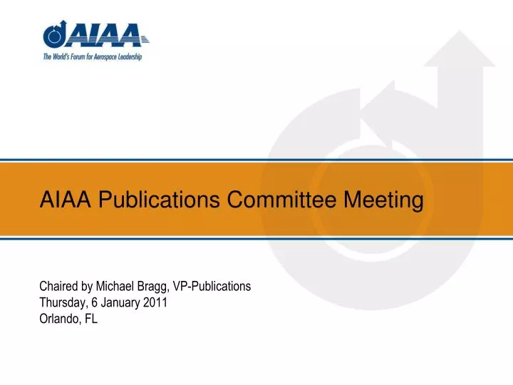 aiaa publications committee meeting