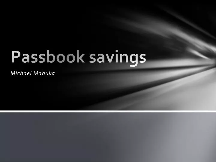 passbook savings